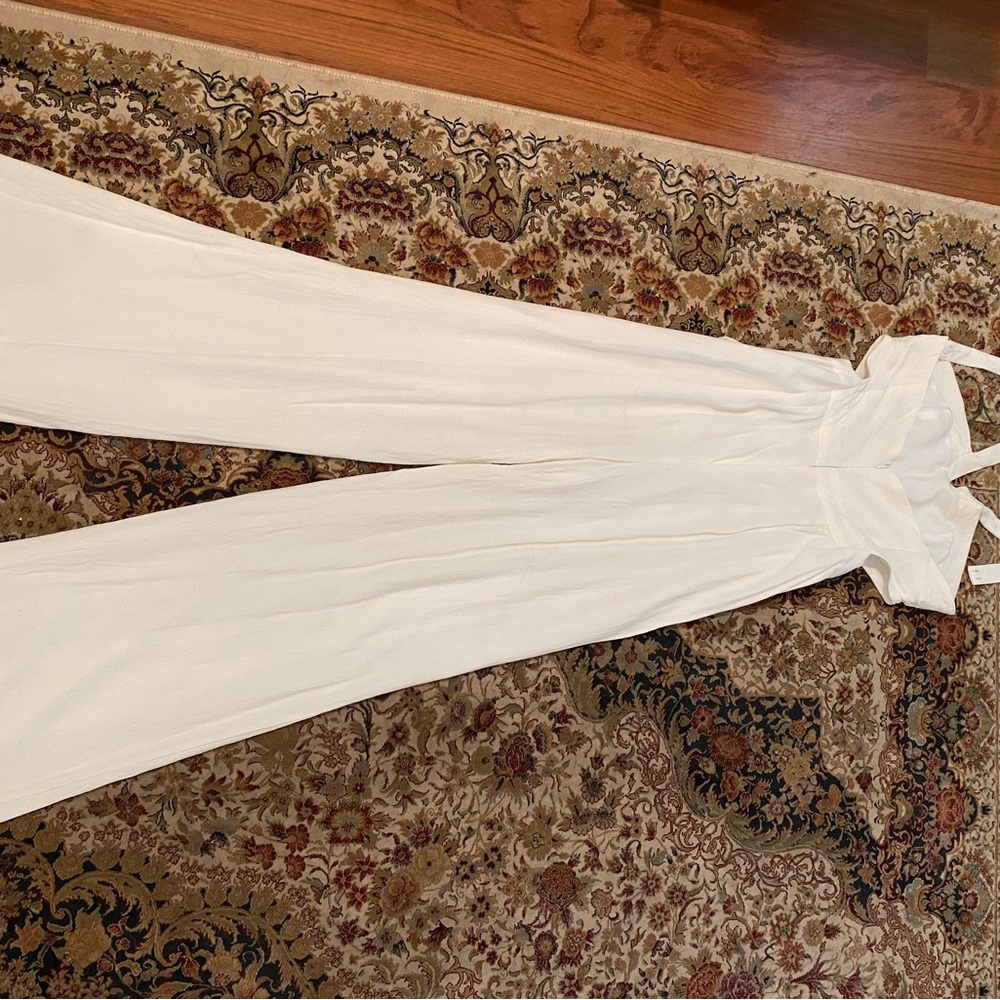 Elegant Cream Jumpsuit - Picture 2 of 4